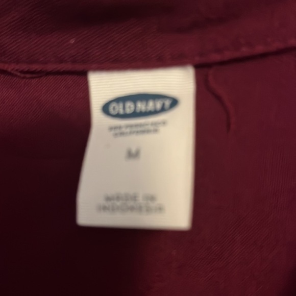Old navy burgundy button up dress - Picture 4 of 8